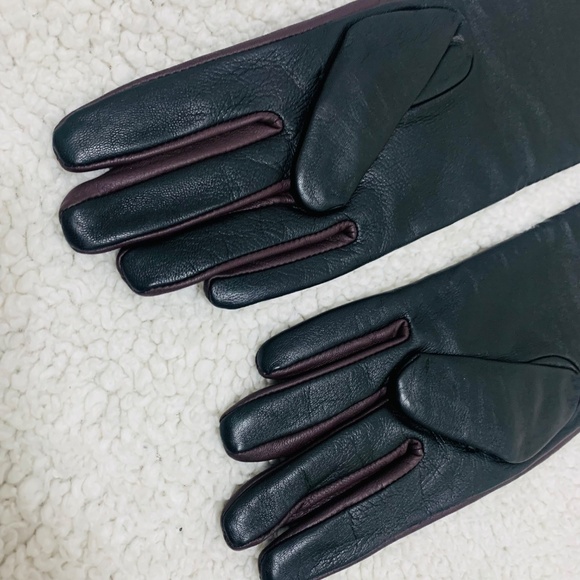 Zara burgundy colored gloves - Picture 4 of 6